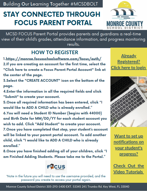  Focus Parent Portal Flyer